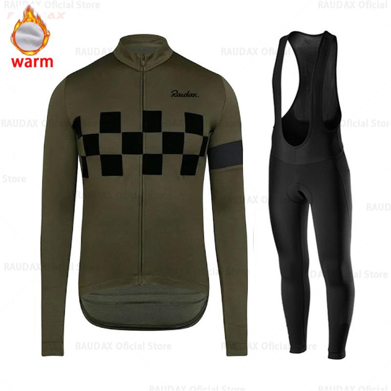 2026 Winter Fleece Riding Suit Set Clothes Roupa Ciclismo Masculino Long Sleeve Cycling Jersey Men Culotte Ciclismo Cycling