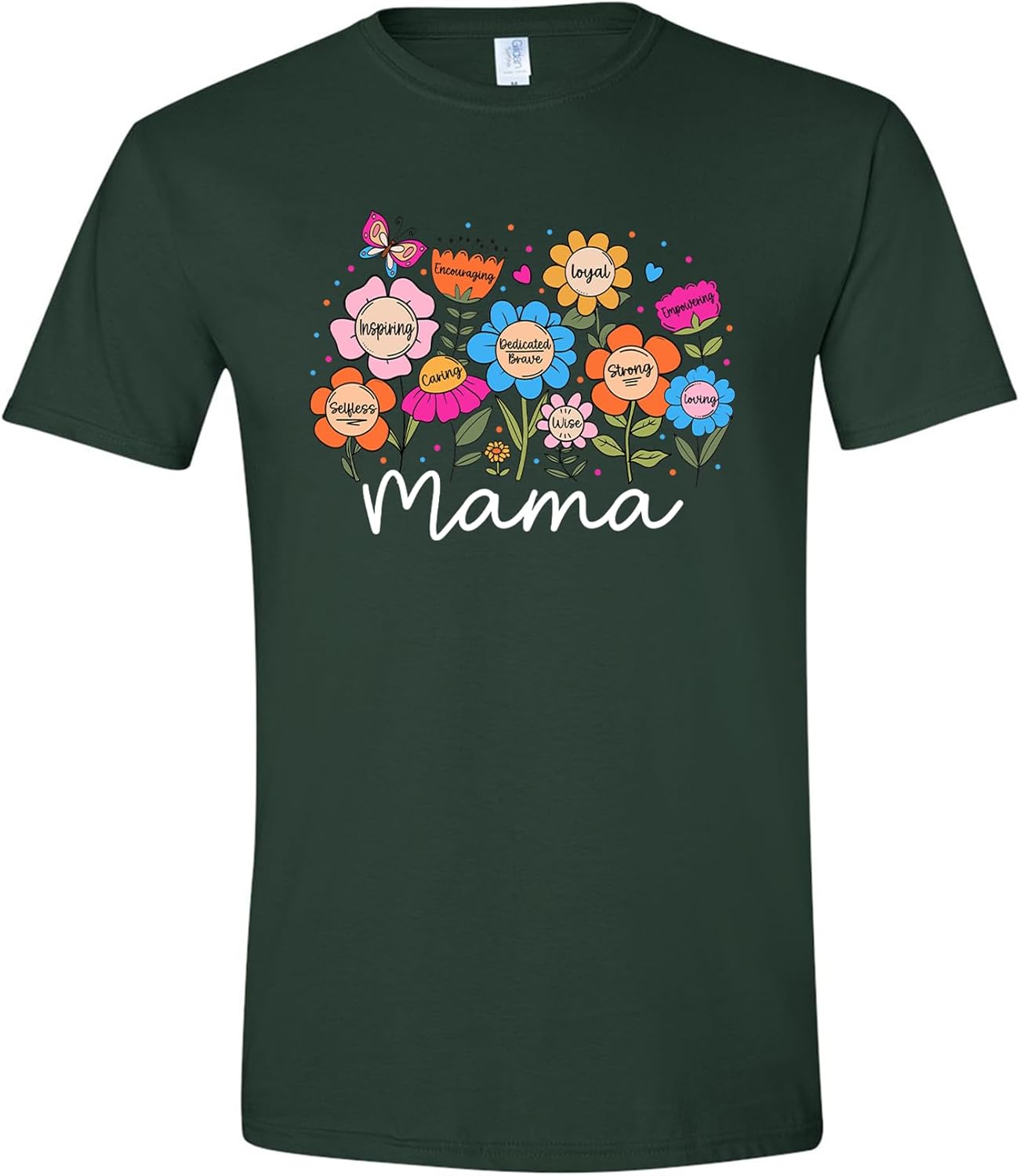 Mama Flowers Mothers Day Shirt Inspirational Mom T-Shirt Floral Graphic Gift Tee S разноцветный