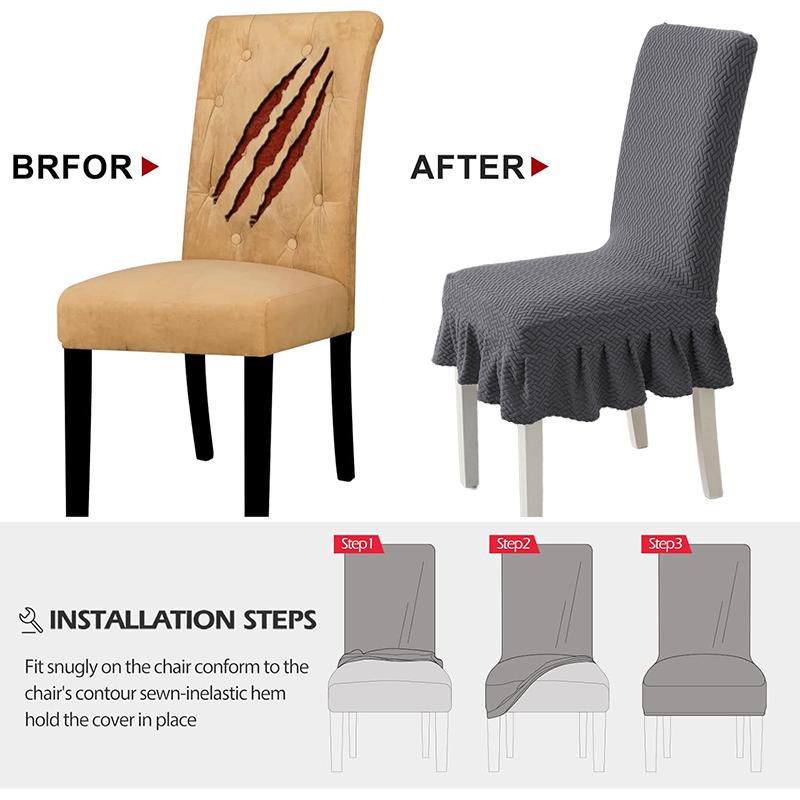 1/2/4PC Elastic Chair Cover Universal Size Cheap Chairs Covers Big House Cushion Seat Seatch Living Room Dining Home Solid Color