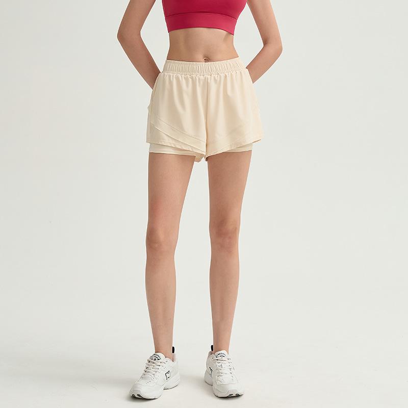 2024 Summer Loose Fit Lined Running & Yoga Shorts - Two-Piece Look