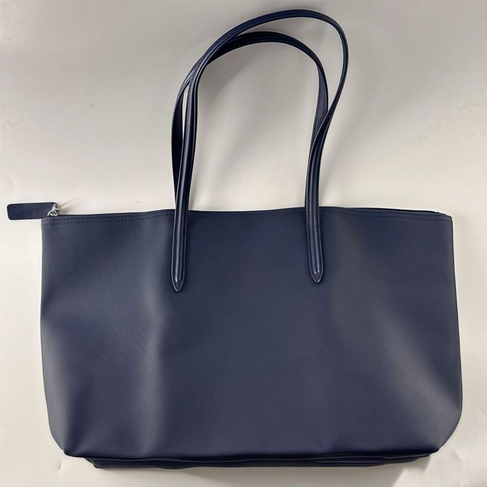 Simple Elegant Women's Shoulder Bag Zipper Closure Soft Commuting Tote Bag PU Leather Large Capacity Casual Handbag