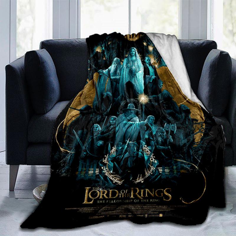 Lord of the Rings: Fellowship of the Ring Movie Poster PrintPrint Blanket, Soft Blanket For Sofa Office Bed And Travelling Daughter Birthday