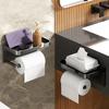 Wall Mounted No Drill Tissue Rack Space Saving Storage Shelf Toilet Paper Holder  Toilet Organizer