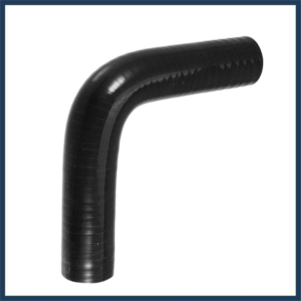1 Set 19mm 0.75" ID 90 Degree Elbow Engine Silicone Hose Black Stylish Design