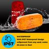 10 X Red/Amber Trailer LED Marker Light Double Bullseye 10 Diodes Clearance Lamp