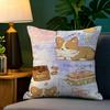 Summer Animal Plant Floral Decorations 2 Pillow Case Natural Linen Pillow Case Double-Sided Decor Sofa Pillowcase Home Decor