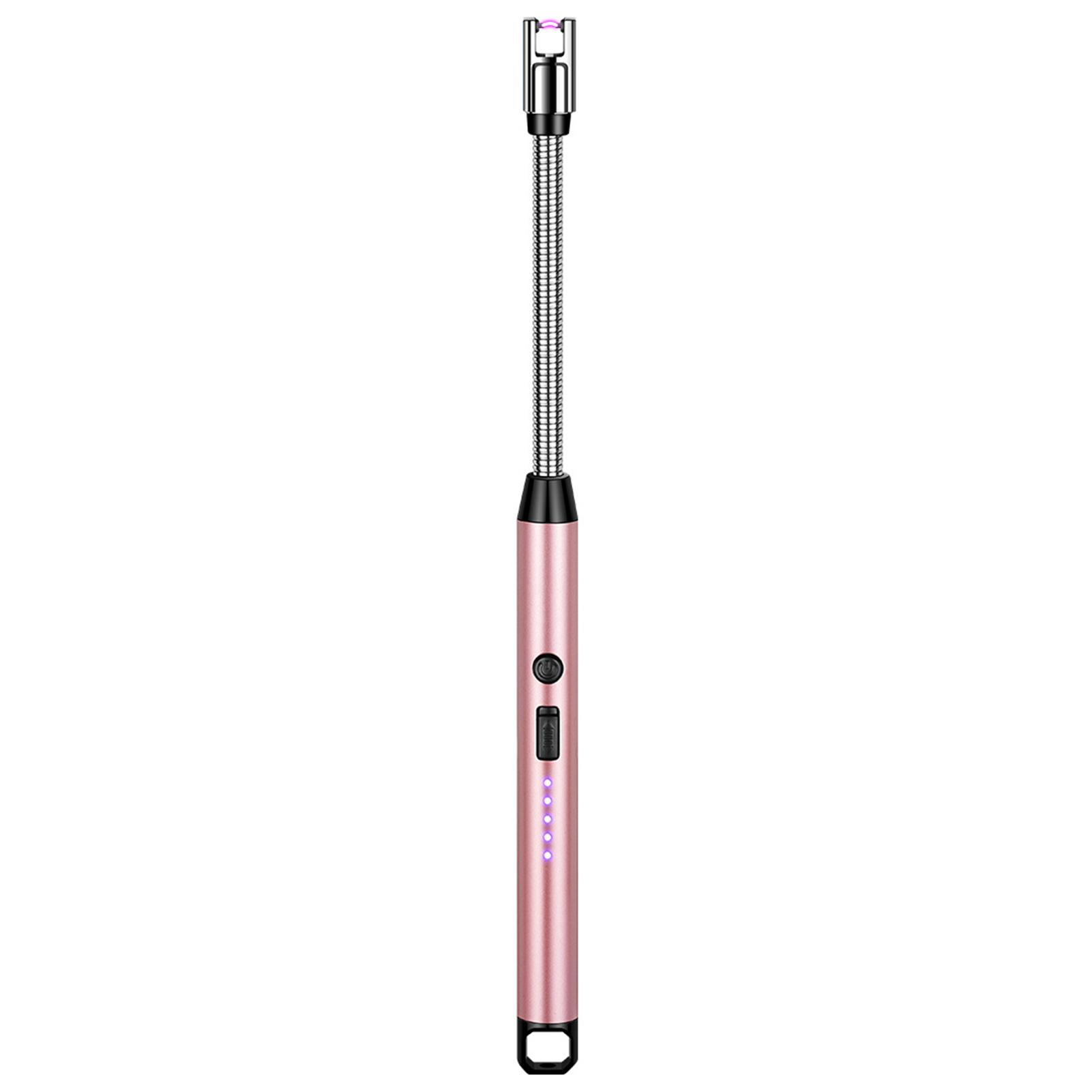 

Flexible Hose Electronic Pulses Igniters Safety Wind-Proof Ignition Tool For Indoor Outdoor Activity рожевий колір золота