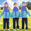 Children's Windbreaker Three-Piece School Uniform Set for Autumn and Winter