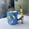 Angler's Dream Ceramic Mug Creative Fisherman Themed Coffee Tea Cup Portable Drinkware for Fishing Lover Gift Home Office Daily