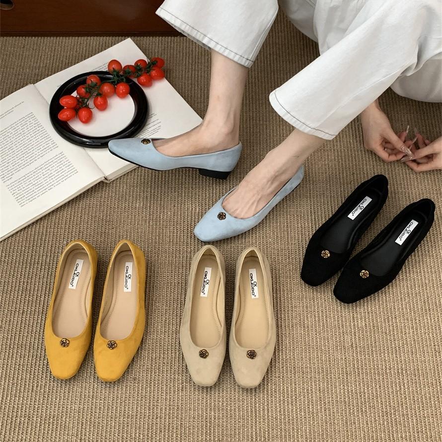 2025 spring new retro Xiaoxiangfeng single shoes women's one-pedal ladyshoes commuter shoes women's shoes