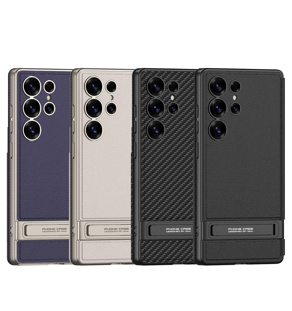 Kickstand Wallet with Card Holder Electroplated PU Leather Full Coverage Phone Case For Samsung Galaxy S25 Ultra Flip Cover