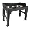 Elevated Dog Bowl Feeder Adjustable Height Stainless Steel Anti Slip Raised Dog Food Water Bowl for