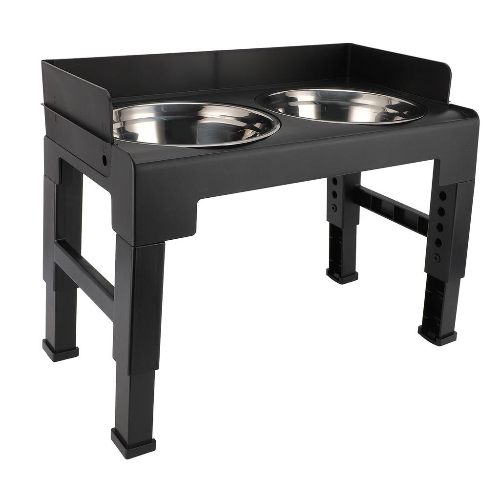 Elevated Dog Bowl Feeder Adjustable Height Stainless Steel Anti Slip Raised Dog Food Water Bowl for