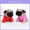 Chaveiro de Pelúcia de Pug com Formato de Animal em Material de Pelúcia Curta Para Presente e Acessório de Bolsa