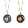 Bohemia Vintage Sun and Moon Pendant Necklace for Women Personality Design Chain of Clavicle Chokers Jewelry Accessories Gift