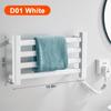 50W Electric Heating Towel Rail Smart Thermostatic Aluminum Bathroom Heated Towel Rack Shelf Clothes Sterilizing Towel Warmer Dryer 220V 50Hz