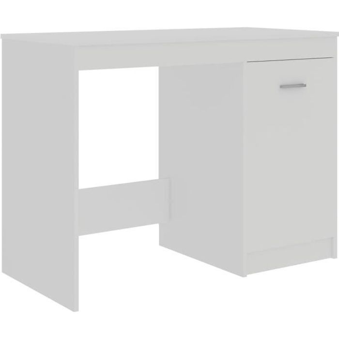 VidaXL Bureau Blanc 100x50x76 cm Aggloméré