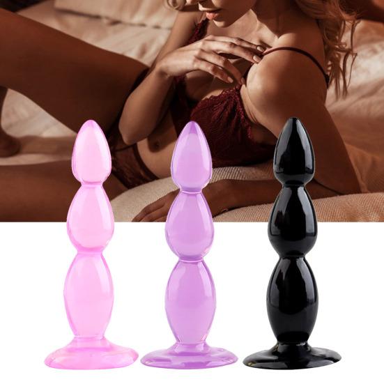 Korálkový vlnitý anální kolík Muži Tahání korálků Přísavka Sex Tool Stick TPE Hladký anální kolík Gay Potřeby