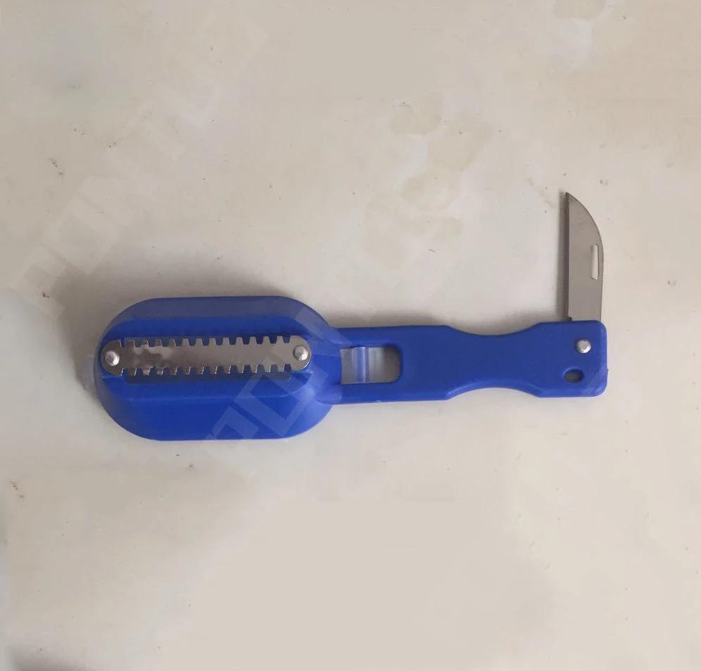 2 i 1 Fiskevekt Børste Kniv Fiskeskjellbørste Innebygd Fiskekutter Rask Fjerning Fiskeskjellskrape Høvelverktøy Kjøkkenredskaper