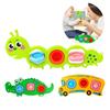 Stress-relieving Bubble Popper Toy Crocodile, Caterpillar, And Bus