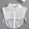 Women Embroidery Lace Detachable Lapel Fake Collar Shirt White Ruffles False Collar Woman Removable False Blouse Nep Kraagie