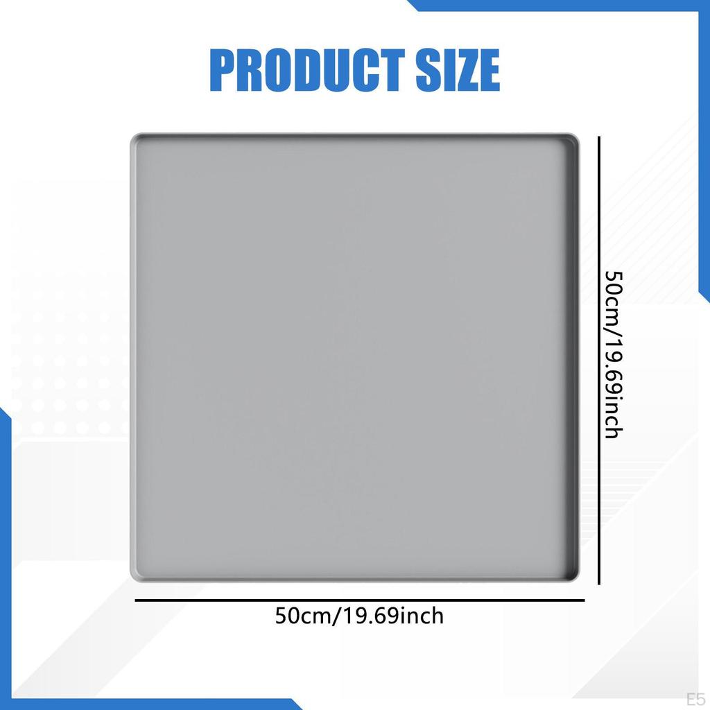 Mini Fridge Mat 50 Cmx50 Cmx1.5 cm under Washer Pan Practical Non Slip Multipurpose Freezer Floor