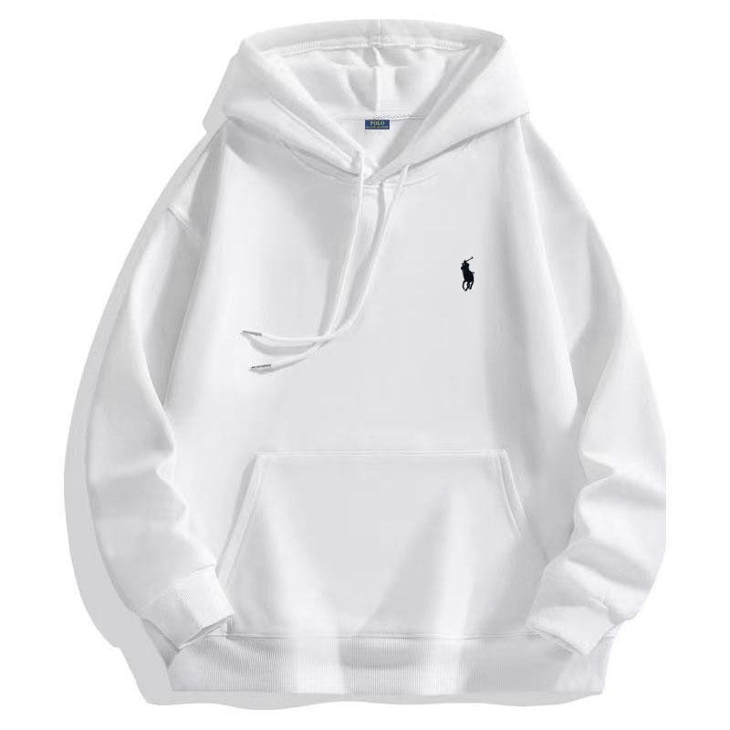 Polo Ralph Lauren Podzimní a zimní Hrubý samet Vysoce kvalitní Bavlna Výšivka Mikina s kapucí Nadměrná velikost Pár Mikina