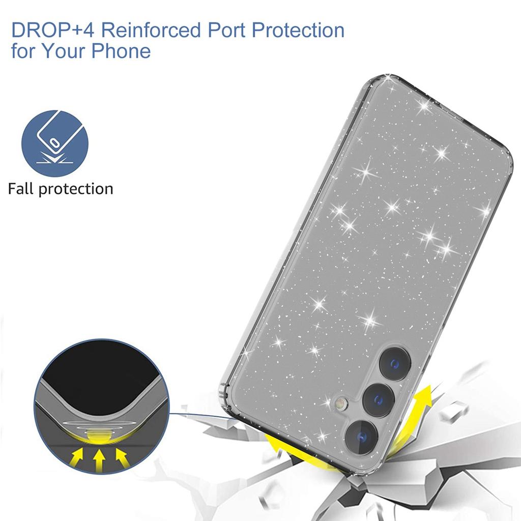 Crystal Clear Bling Sparkly Glitter Soft TPU Case Slim Fit Drop Protection Phone case For Samsung Galaxy S24 /S24+ Plus 5G