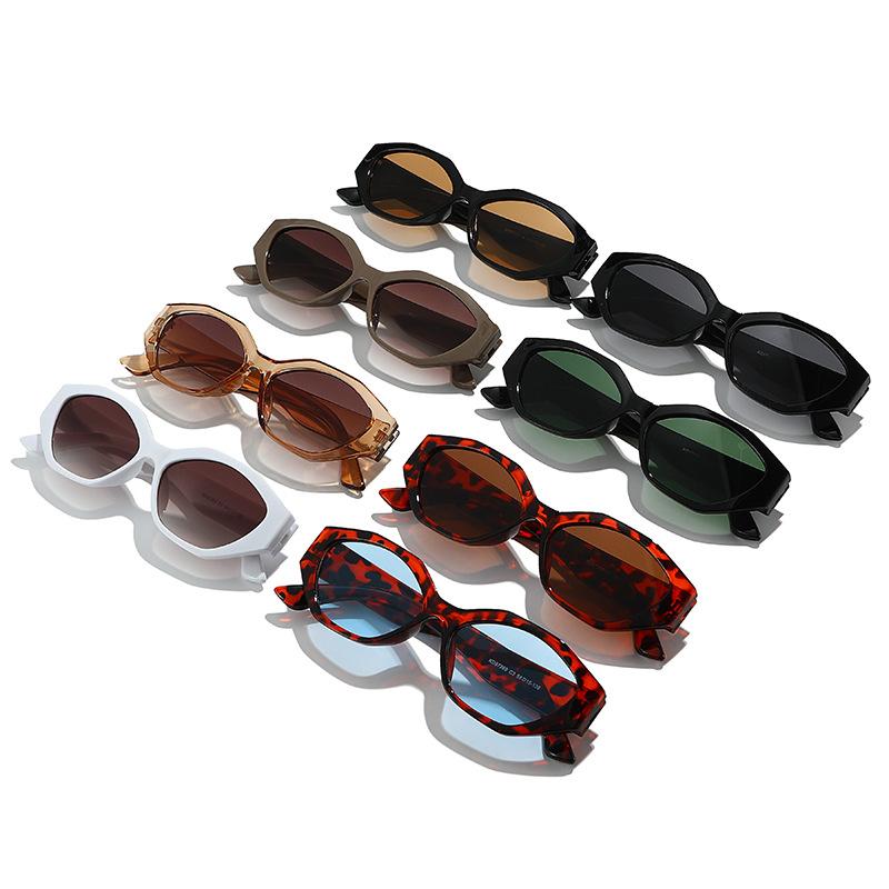 Cat's eye small frame polygonal irregular sunglasses personalized high-end sunglasses women's fashion retro sunglasses tide