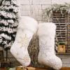With Pearls White Plush Christmas Stockings Christmas Tree Hanging Ornament  Fireplace