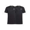 Adidas Einfarbiges Logo Rundhals T-Shirt Herren Tops Schwarz H59885