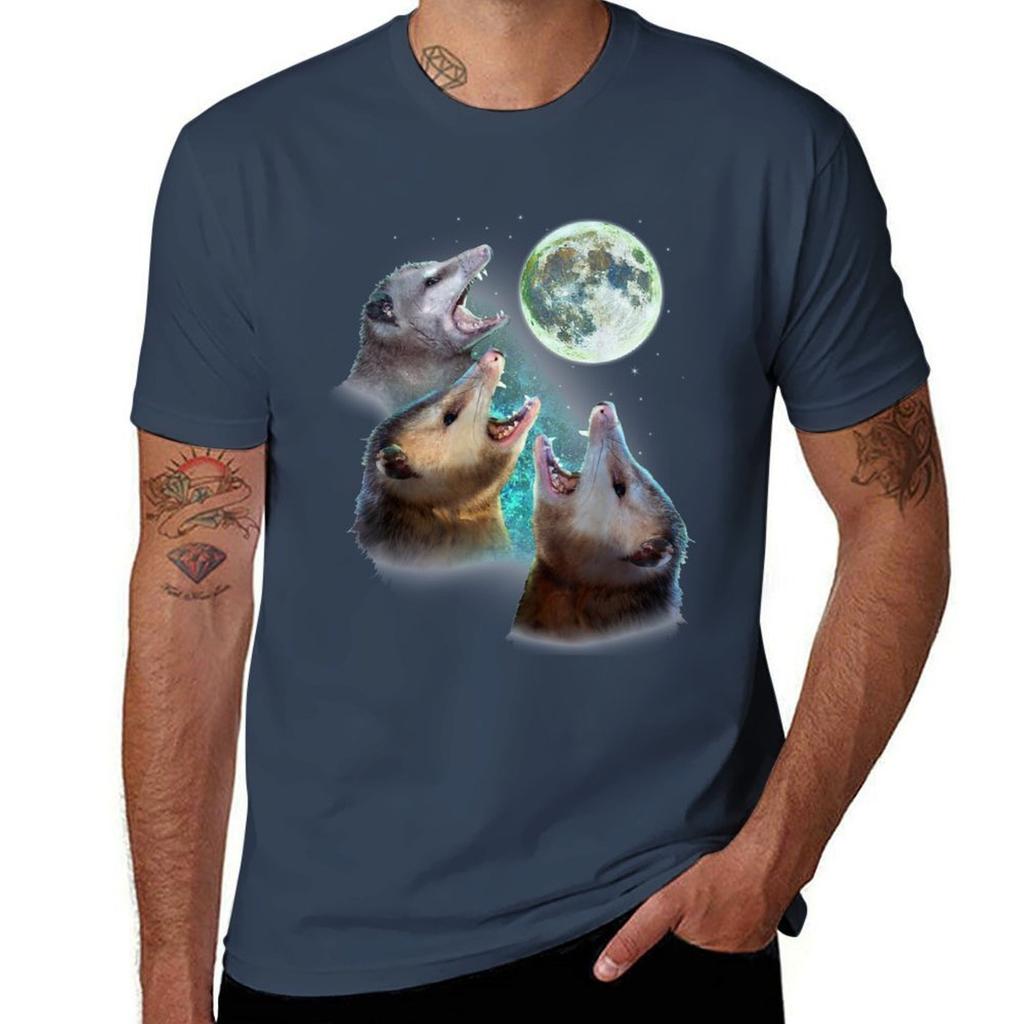 Three Opposum Moon With 3 Possums And Dead Moon Costume Tshirt Cotton Tshirt 100 Tshirt