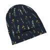 2D Flat Printing Craspedia Flowers with Eucalyptus Leaves Pattern Minimalist Knit Hat Designed for Adults Who Enjoy Quiet Style, Complements Neutral T