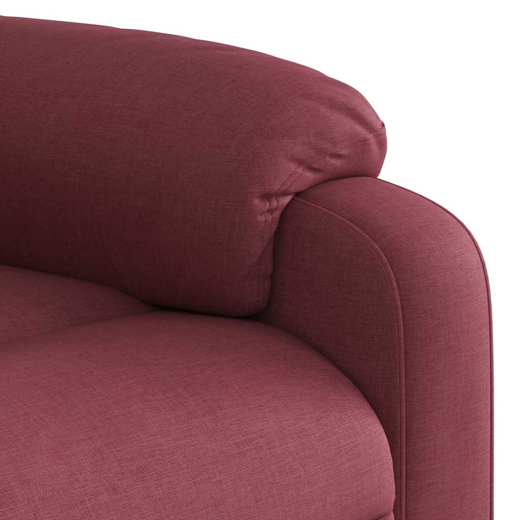 Recliner Chair with Lift Assistance Electric Wine Red Fabric