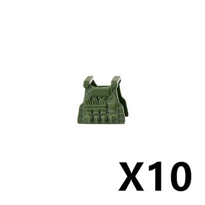 Military Soldiers Fighter Tactical Vest Accessories Building Block Rebound Clothes Armor Bricks Gift Toys For Children J083
