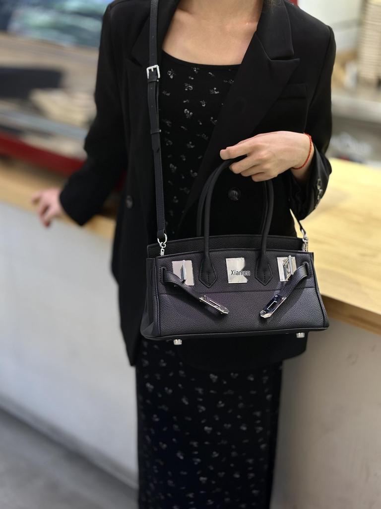 Platin Damen Herbst/Winter 2025 Französische Mode Kelly Crossbody Handtasche - Großes Fassungsvermögen