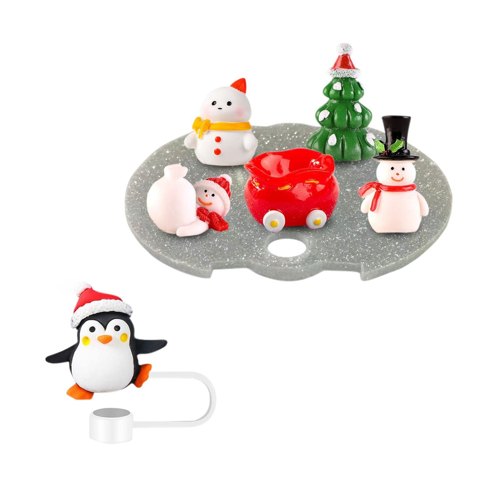 

Фиксированная табличка для крышки стакана 40 унций Micro L с украшением из 10-миллиметрового силикона, рождественская этикетка для крышки стакана с соломинкой, подходит для 40 унций One Size