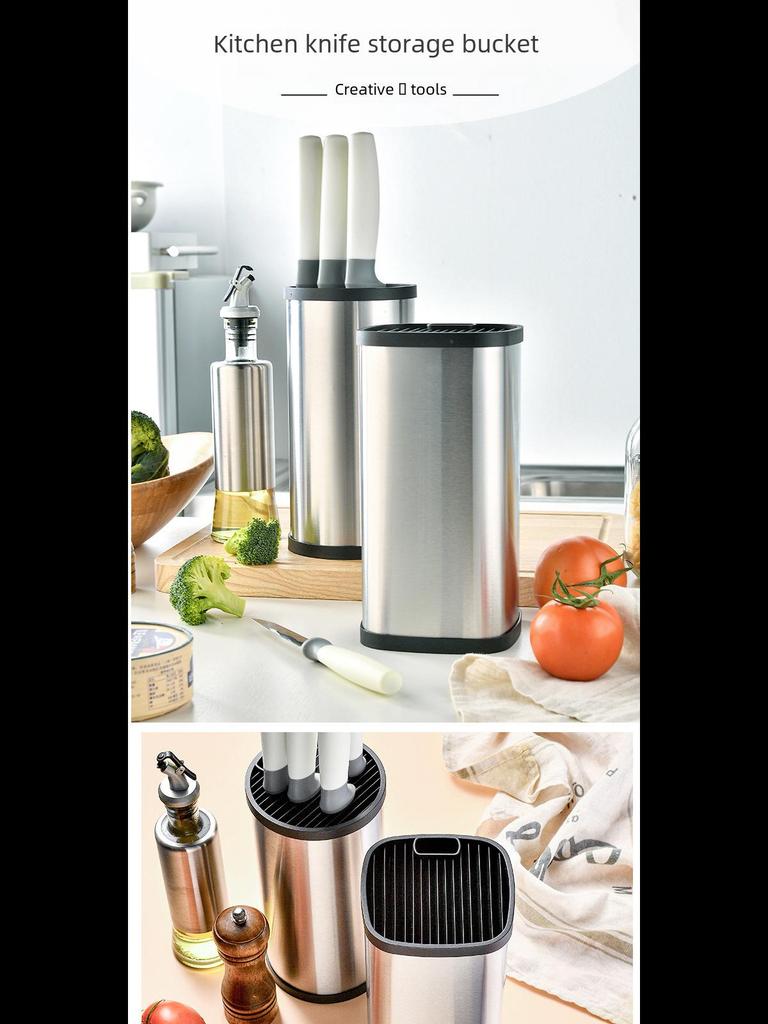 Multifunktions-Aufbewahrungshalter für Küchenmesser aus Edelstahl