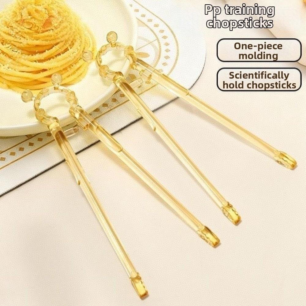 2pcs/set Anti Slip Training Chopsticks Food Grade with Storage Box Kids Chopsticks Bear Shape High Temperature Resistance
