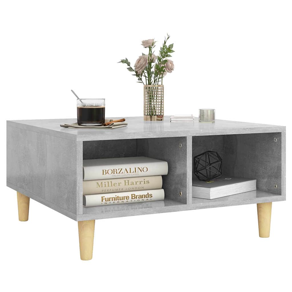 Coffee Table Concrete Grey 60 x 60 x 30 cm Wood Based Material