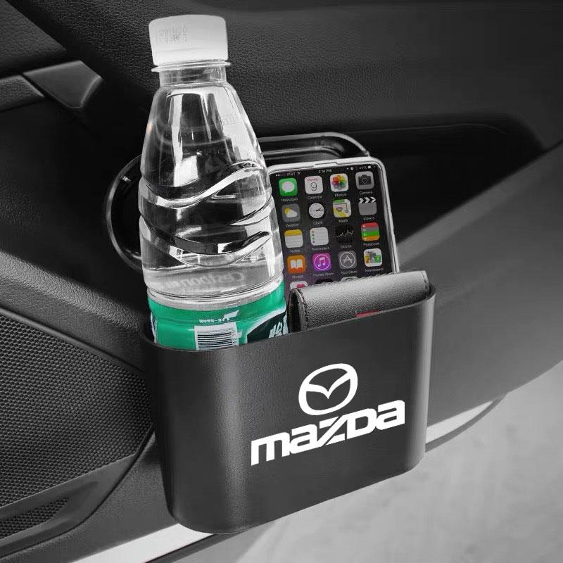 Car Vehicle Case Storage Box Black ABS Square Pressing Trash Can For Mazda 3 6 CX5 2 CX3 CX9 MX5 RX8 Axela Demio MS CX5 2 Axela Demio Atenza MS GJI GH