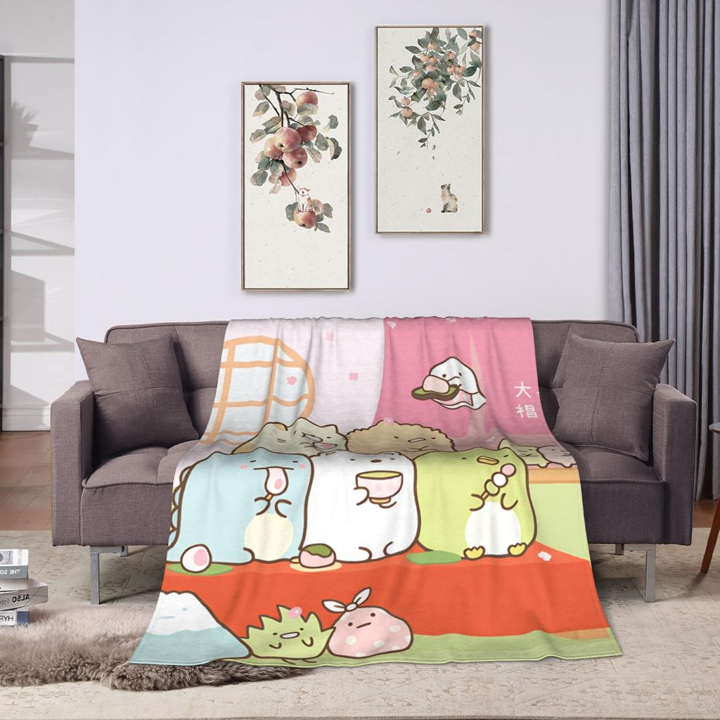 Sumikko Gurashis Blankets Quality Soft  Throw Blanket Winter Children Living Room Pattern Bedspread
