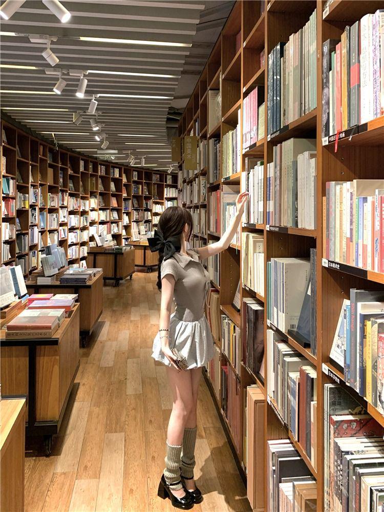 Koreańska morelowa sukienka z kołnierzykiem polo, krótkim rękawem, dopasowana, patchworkowa, dla kobiet