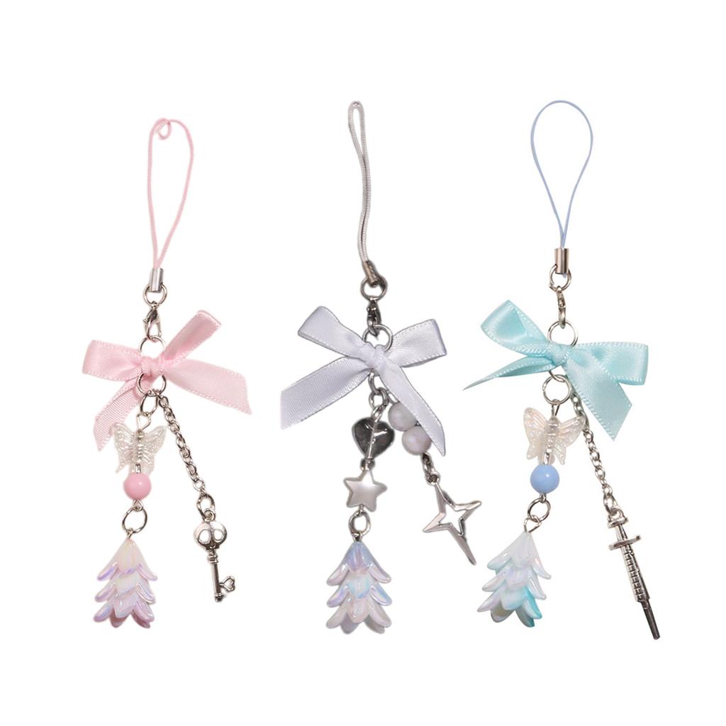 Unique Phone Charm Versatile Key Ornament Bag Pendant Delicate Bowknot Phone Pendant Fashionable Key Holder for Keys Bag