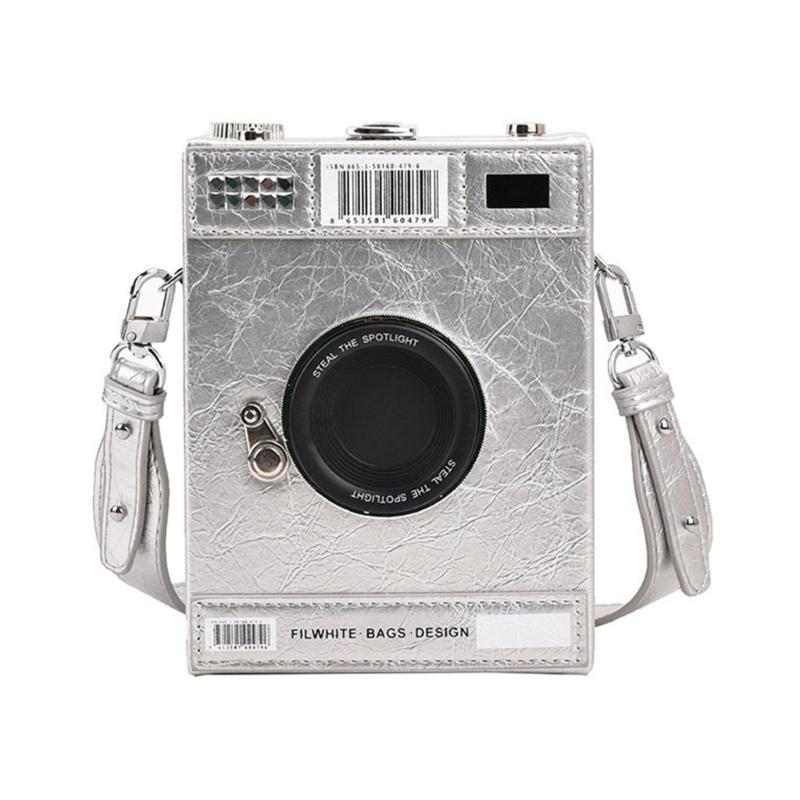 Camera Box Shaped Shoulder Tote Bag Top Handle Purse Crossbody Handbag for Women Girls