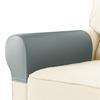 Arm Protector Covers 4 Adhesive Grip Set Fashionable Black PU Waterproofie Sofa Armrest Sleeve For Indoor Furniture Care
