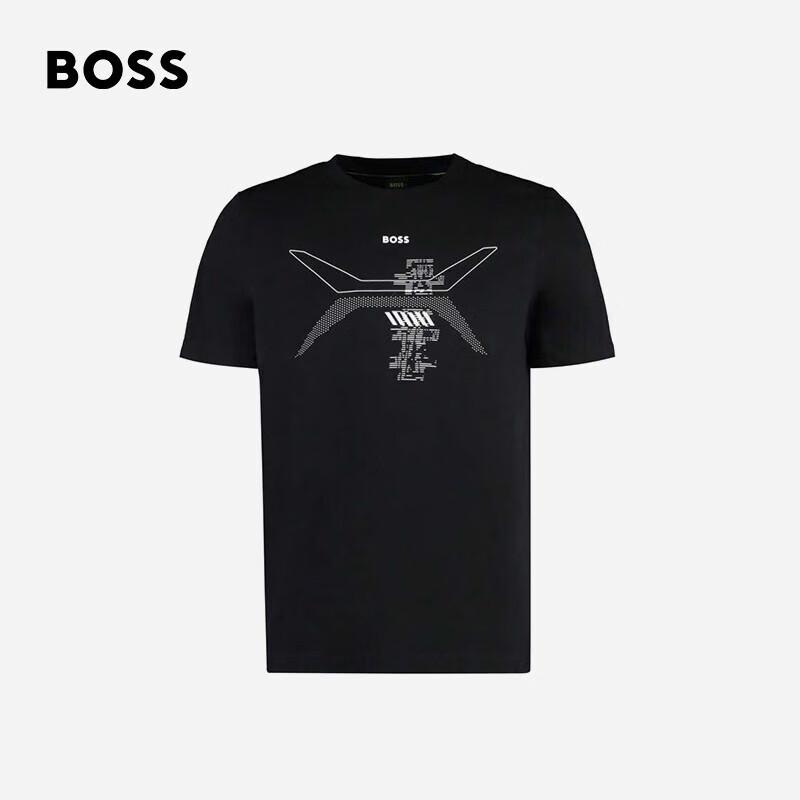 BOSS Мужская футболка с коротким рукавом и принтом букв XS 7990₽