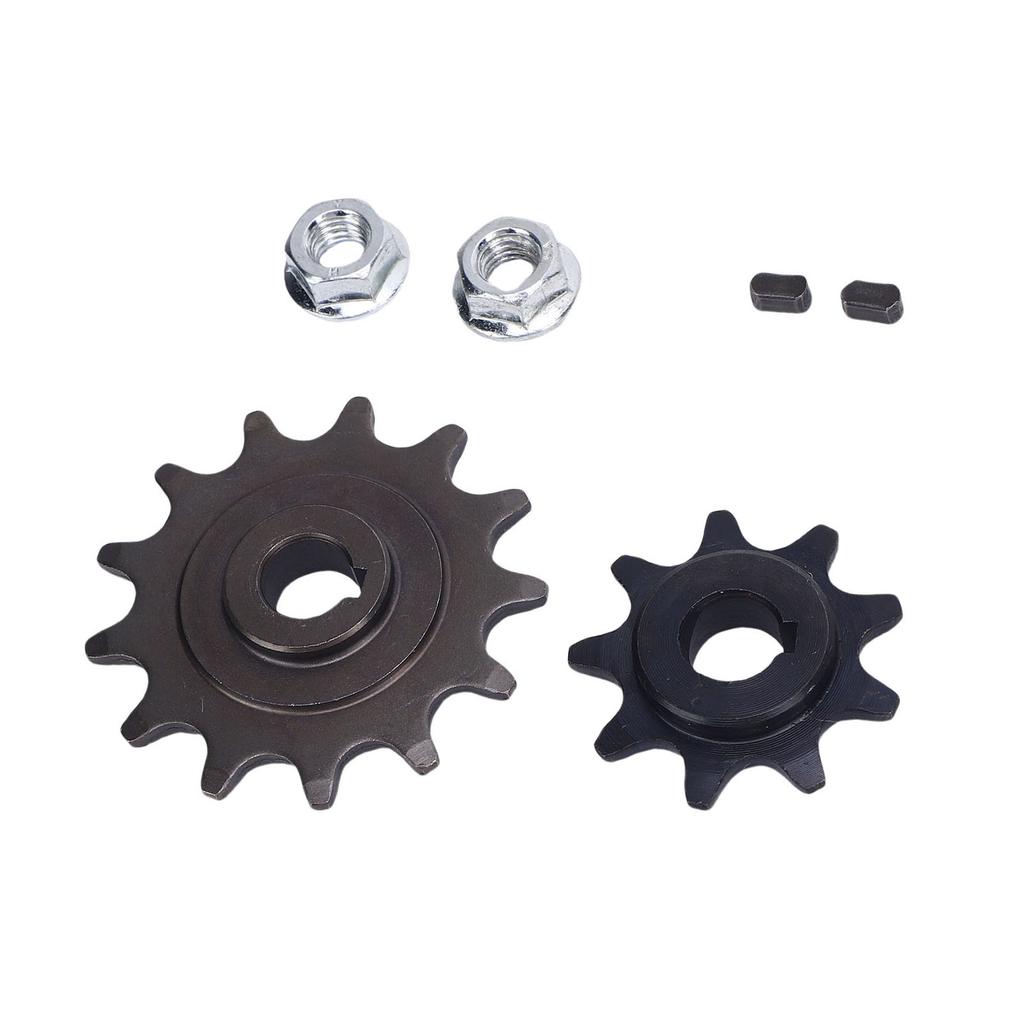 420 Chain Sprocket Set 9 and 13 Tooth Sprockets Nuts Short Keys for MY1016Z MY1018 Brushed Gear Motor