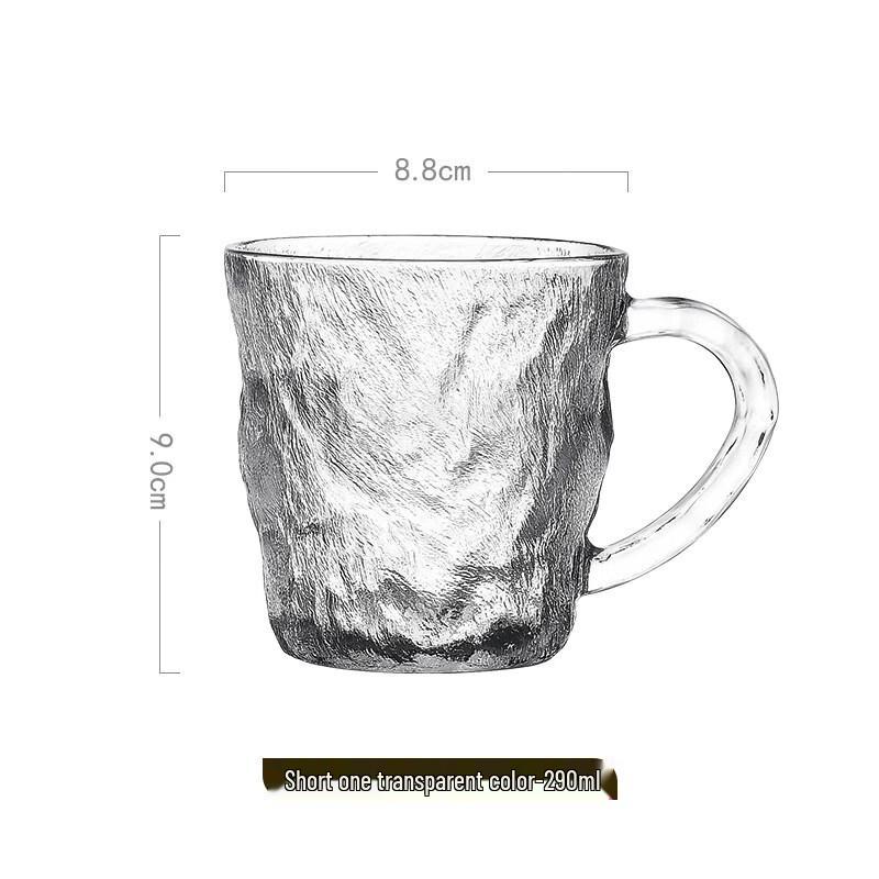 Glacier Pattern Glass Mug with Handle