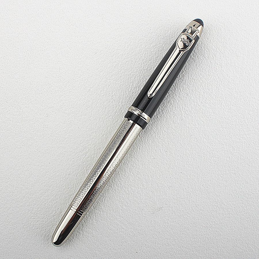 Jinhao 163 Metal Fiber Fountain Pen with High Appearance Value for Men and Women Office Use, Replaceable Cartridge Ink Pen. Medium Nib